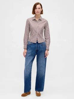 Organic Cotton Fitted Crop Shirt