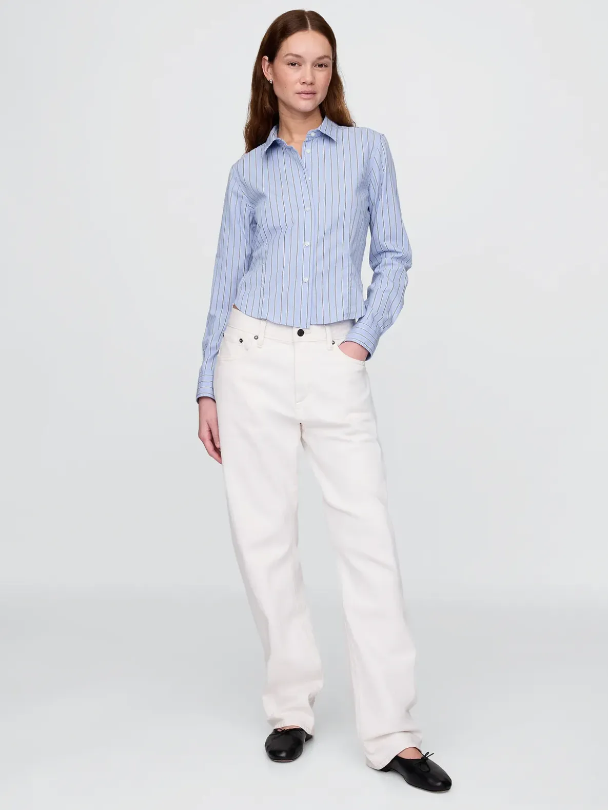 Organic Cotton Fitted Crop Shirt