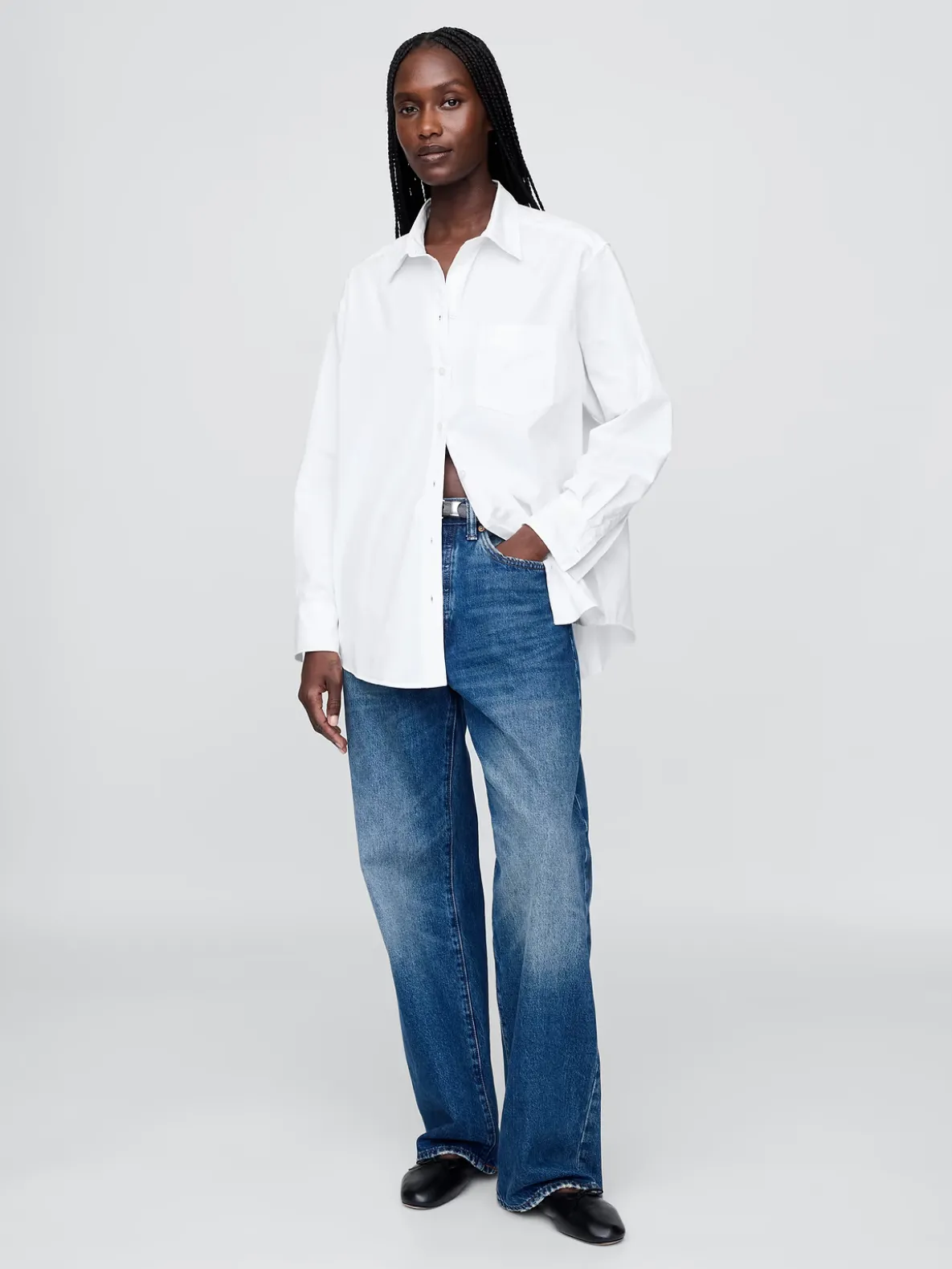Organic Cotton Poplin Big Shirt