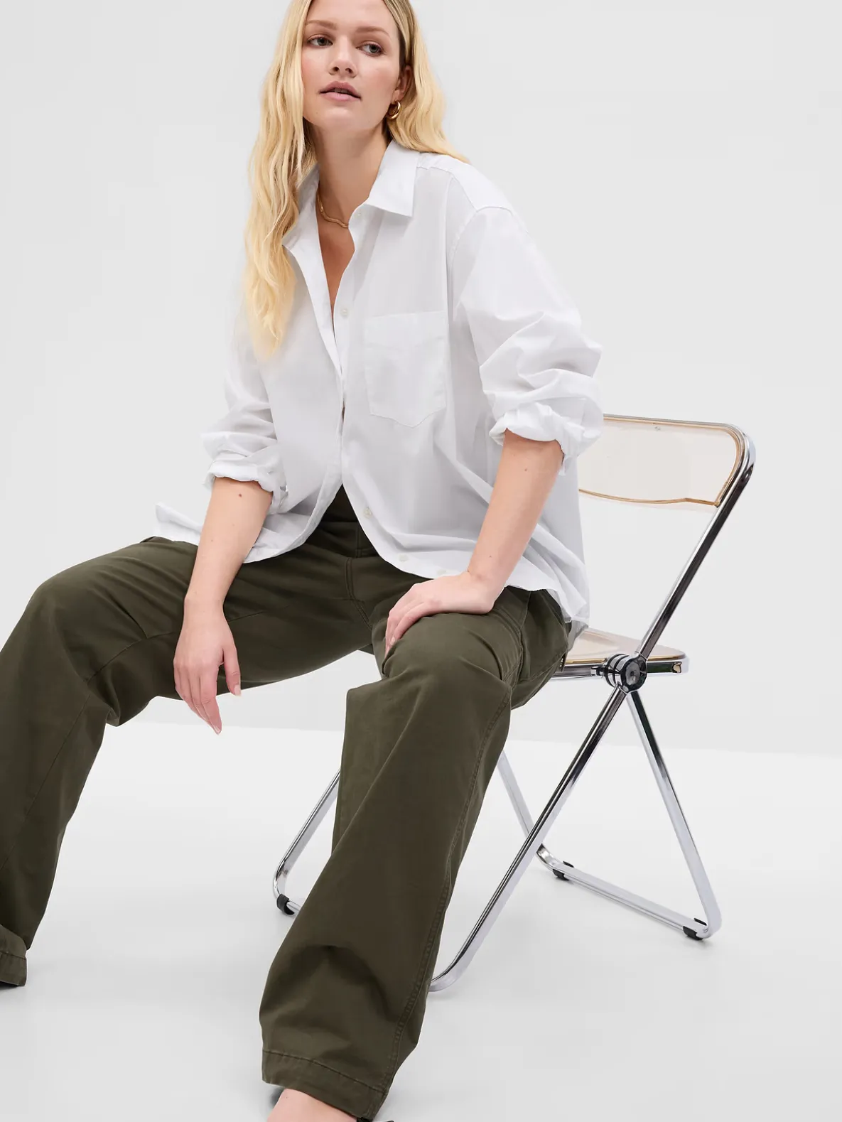 Organic Cotton Poplin Big Shirt