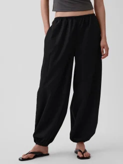 Organic Cotton Poplin Easy Baggy Joggers