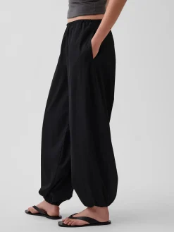 Organic Cotton Poplin Easy Baggy Joggers
