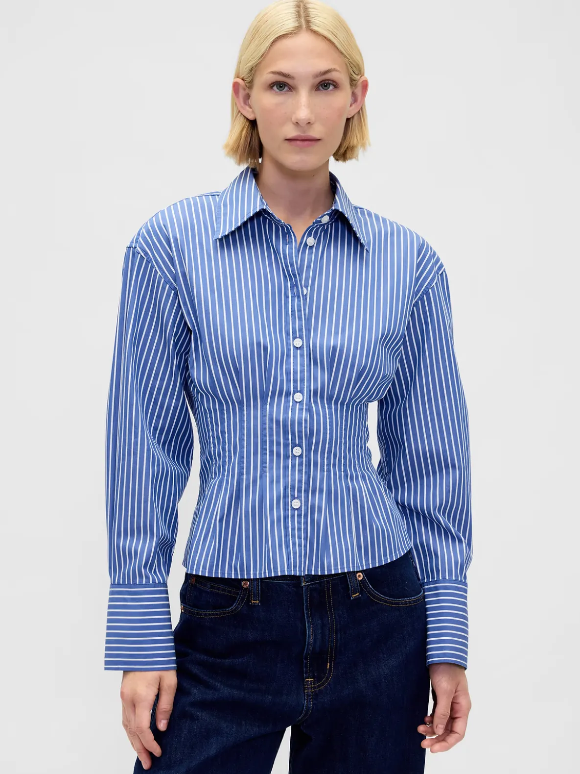 Organic Cotton Poplin Fitted Shirt