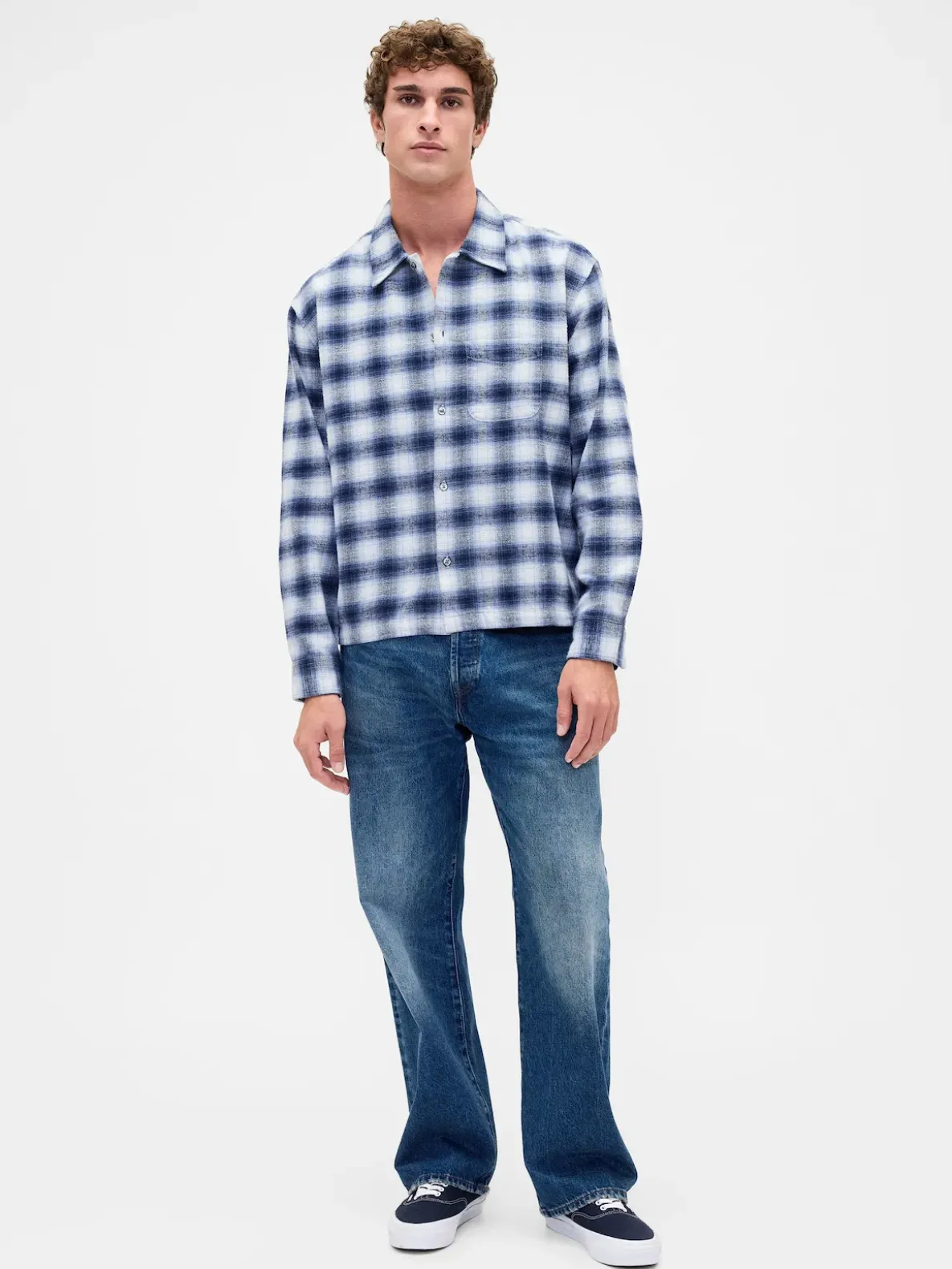Organic Cotton Relaxed Flannel Shirt