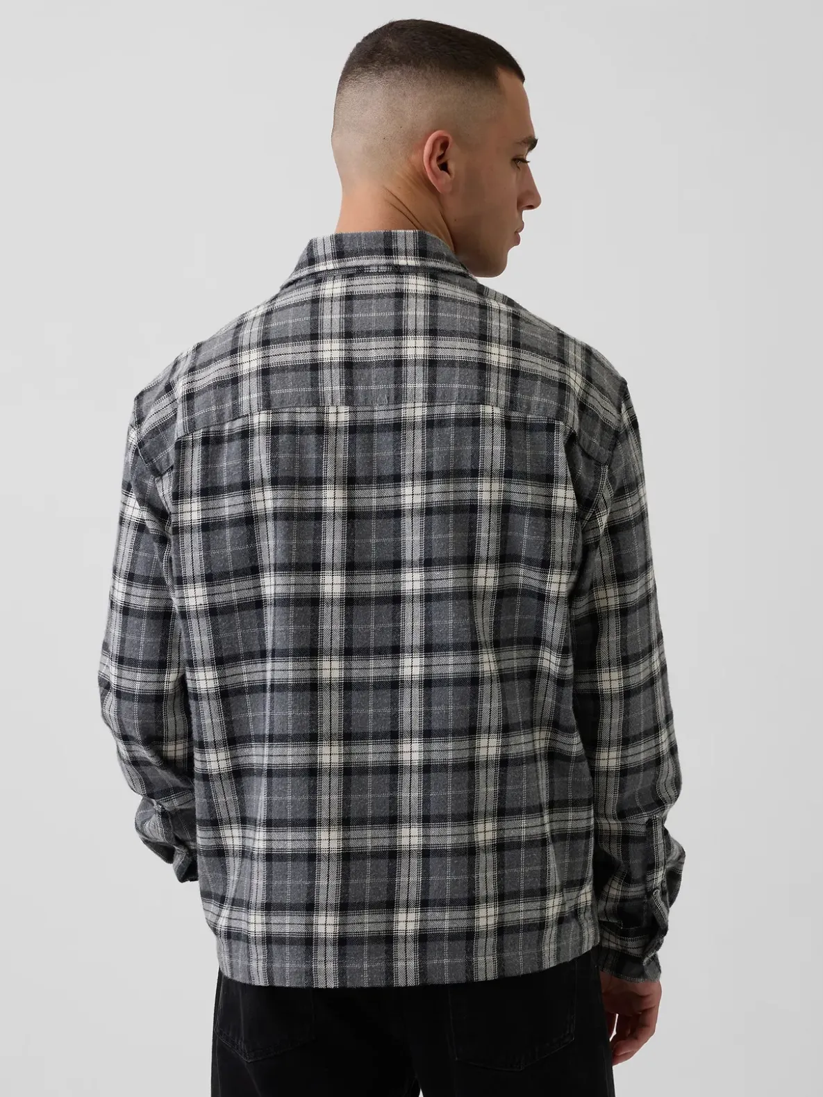 Organic Cotton Relaxed Flannel Shirt