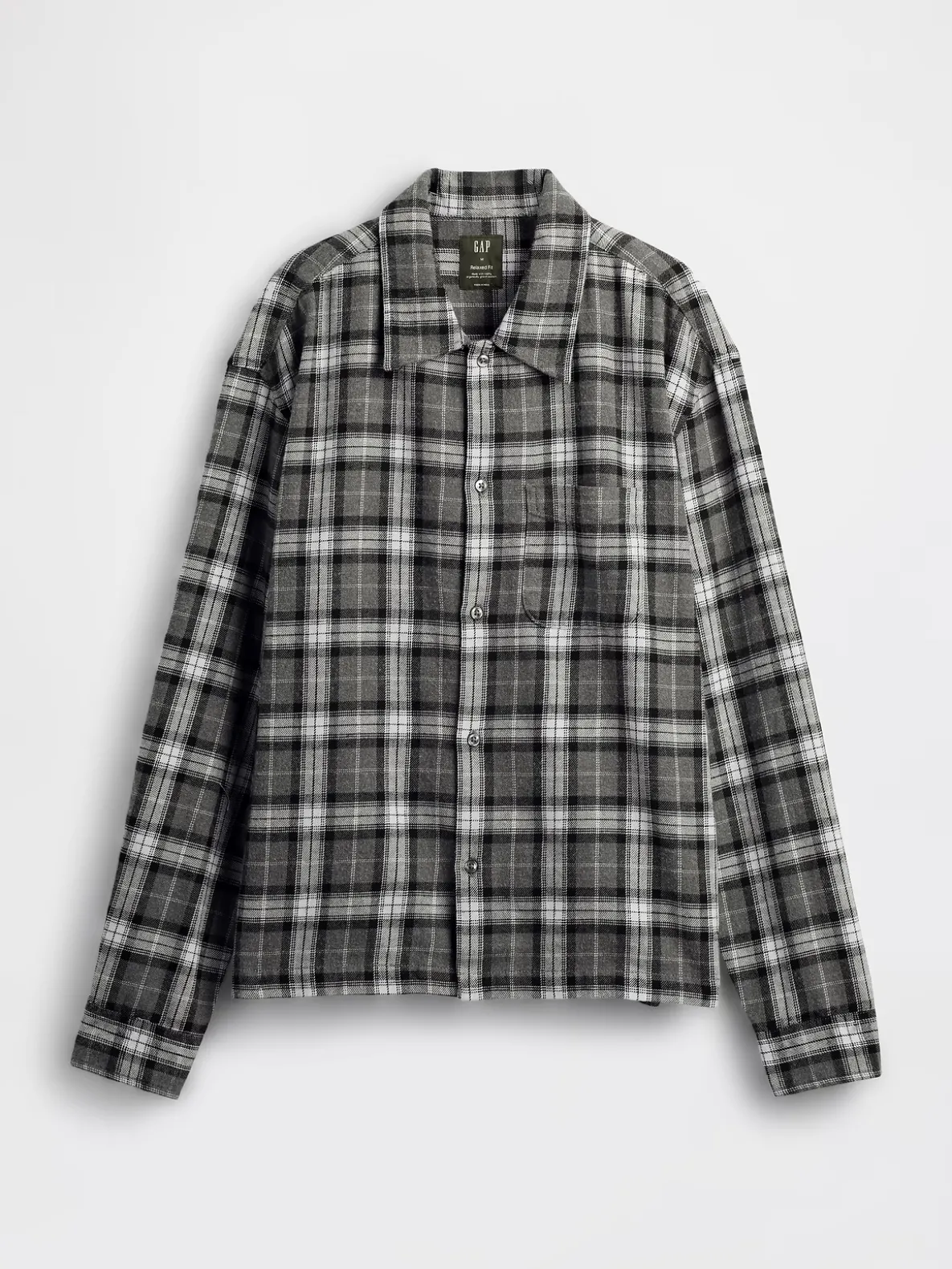 Organic Cotton Relaxed Flannel Shirt