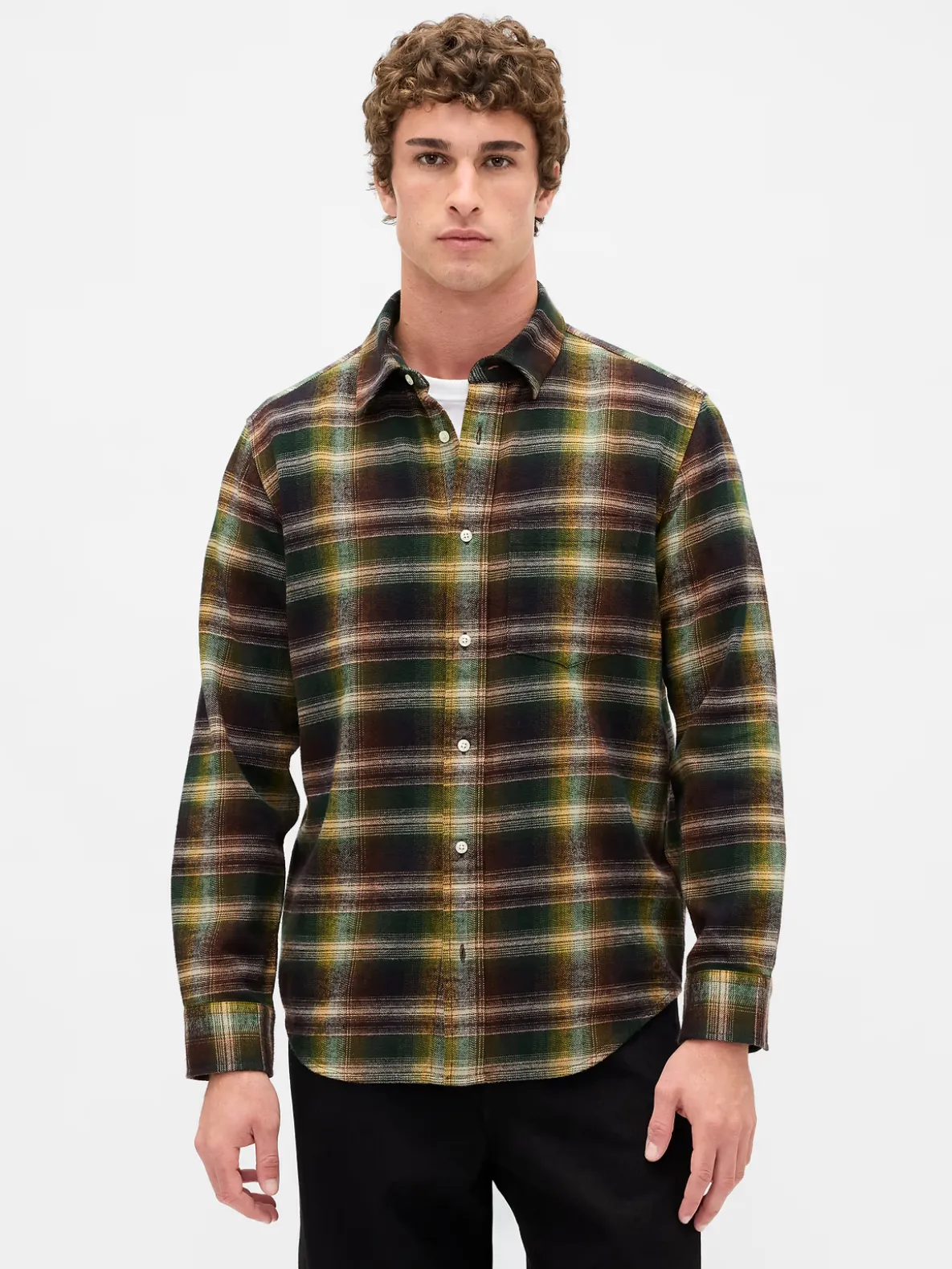 Organic Cotton Relaxed Flannel Shirt