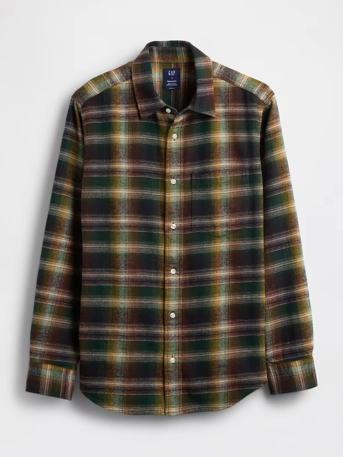 Organic Cotton Relaxed Flannel Shirt