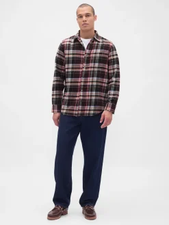 Organic Cotton Relaxed Flannel Shirt