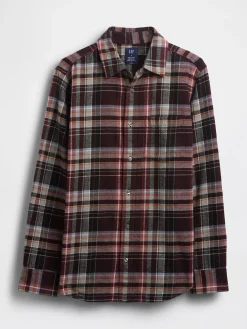Organic Cotton Relaxed Flannel Shirt