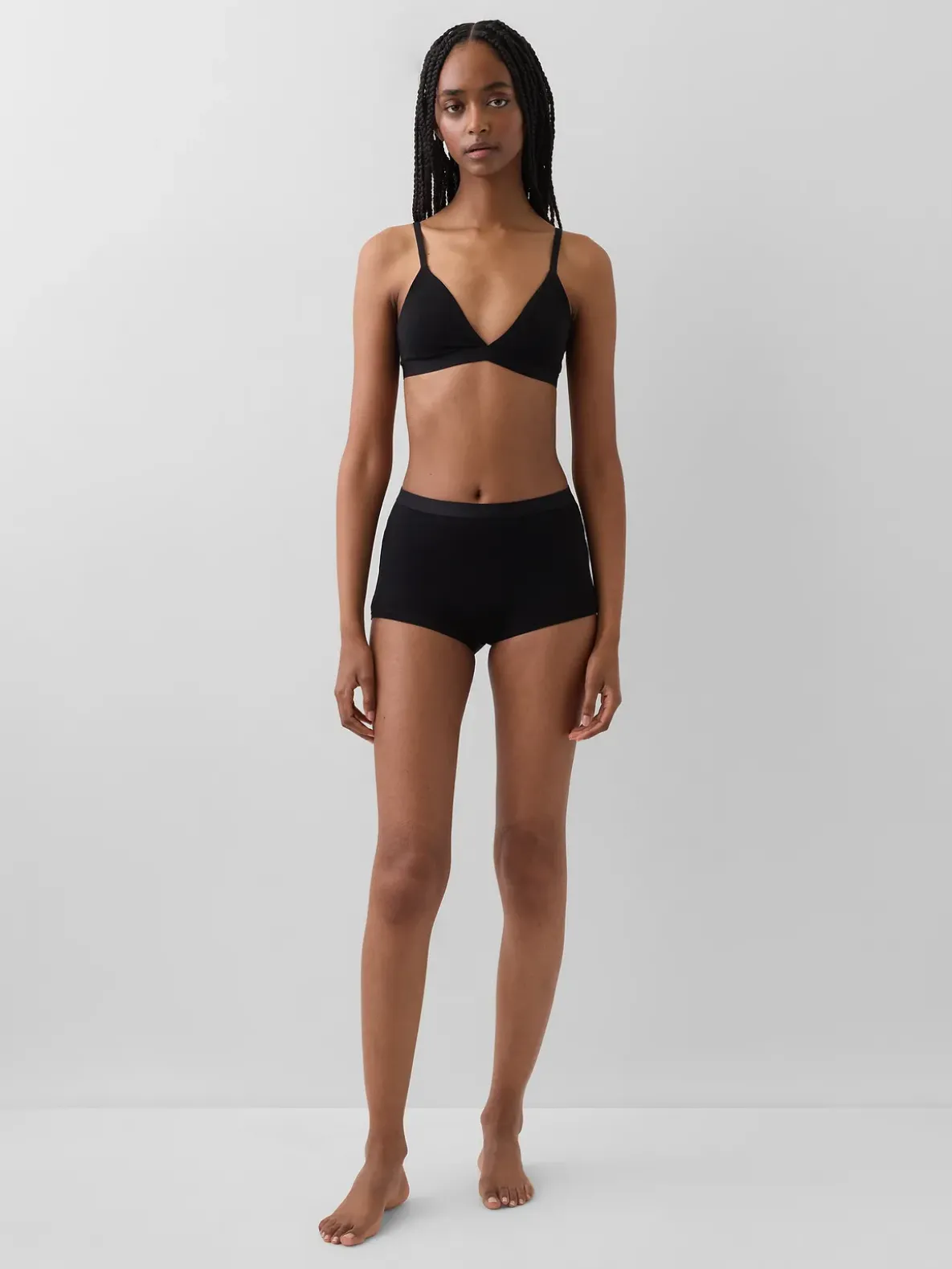 Organic Stretch Cotton High Rise Shorty
