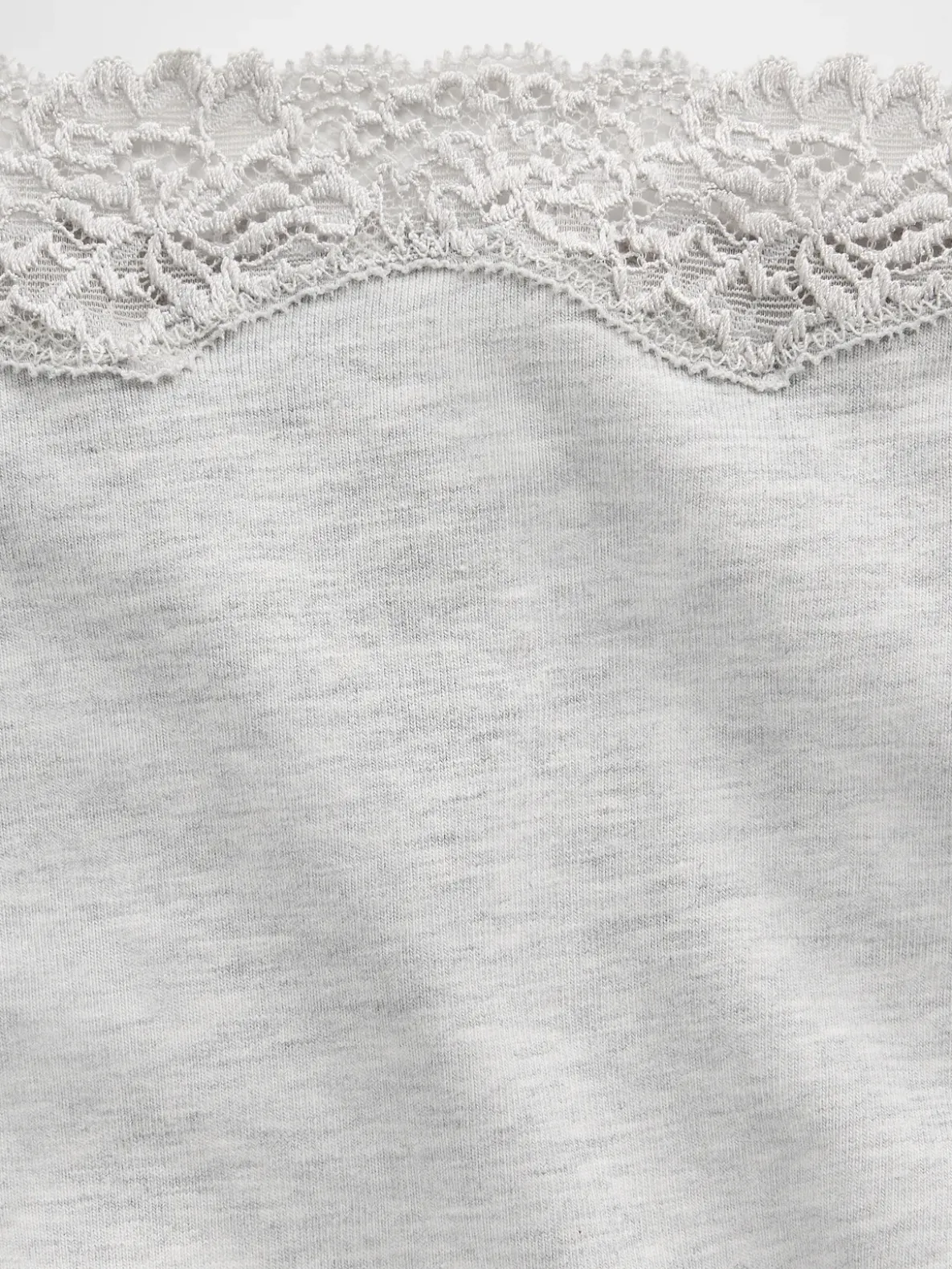 Organic Stretch Cotton Lace-Trim Shorty