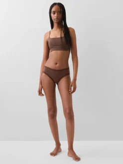 Organic Stretch Cotton Lace-Trim Hipster
