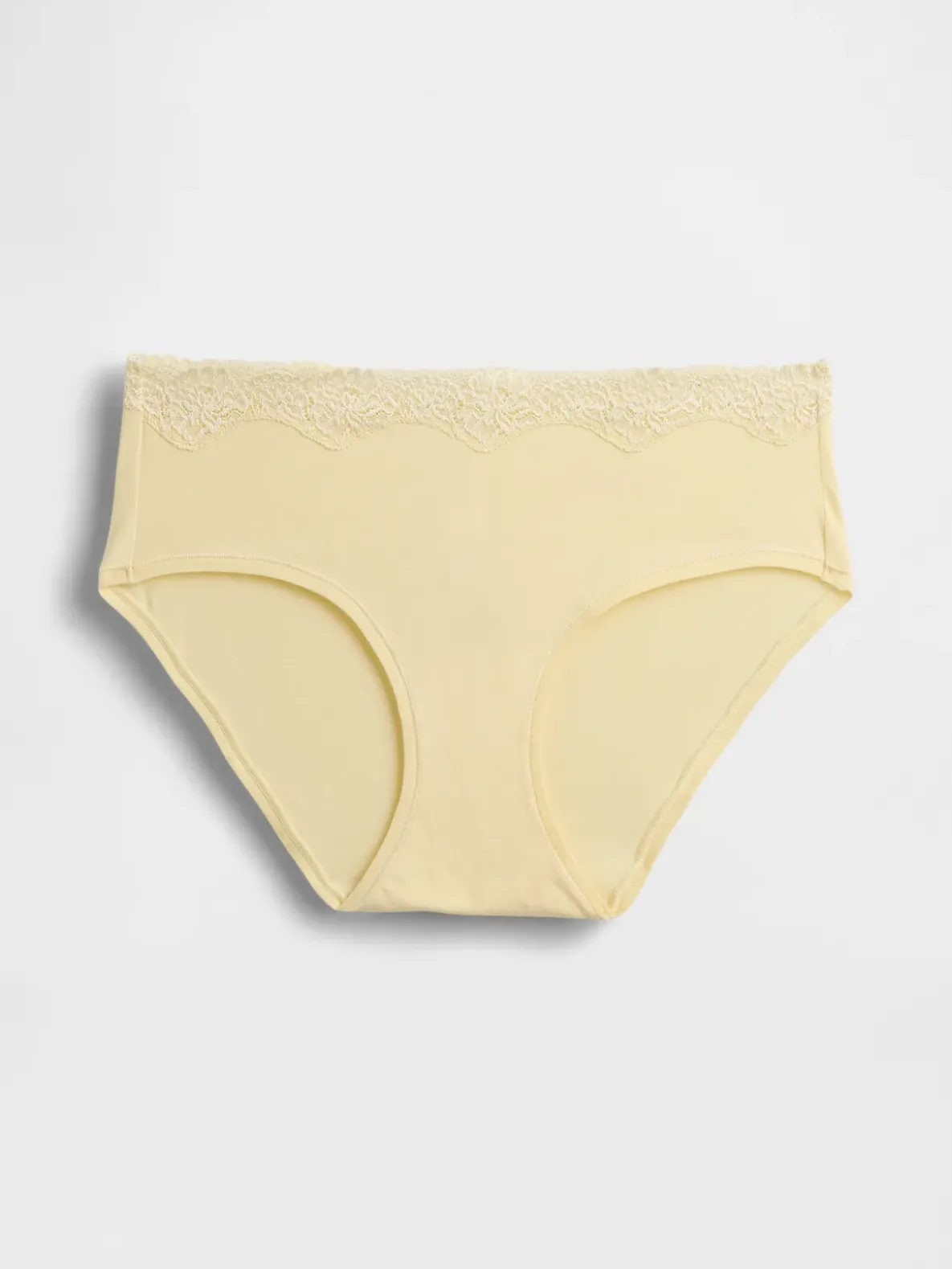 Organic Stretch Cotton Lace-Trim Hipster