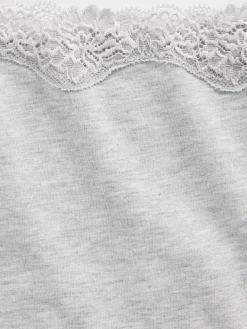 Organic Stretch Cotton Lace-Trim Hipster