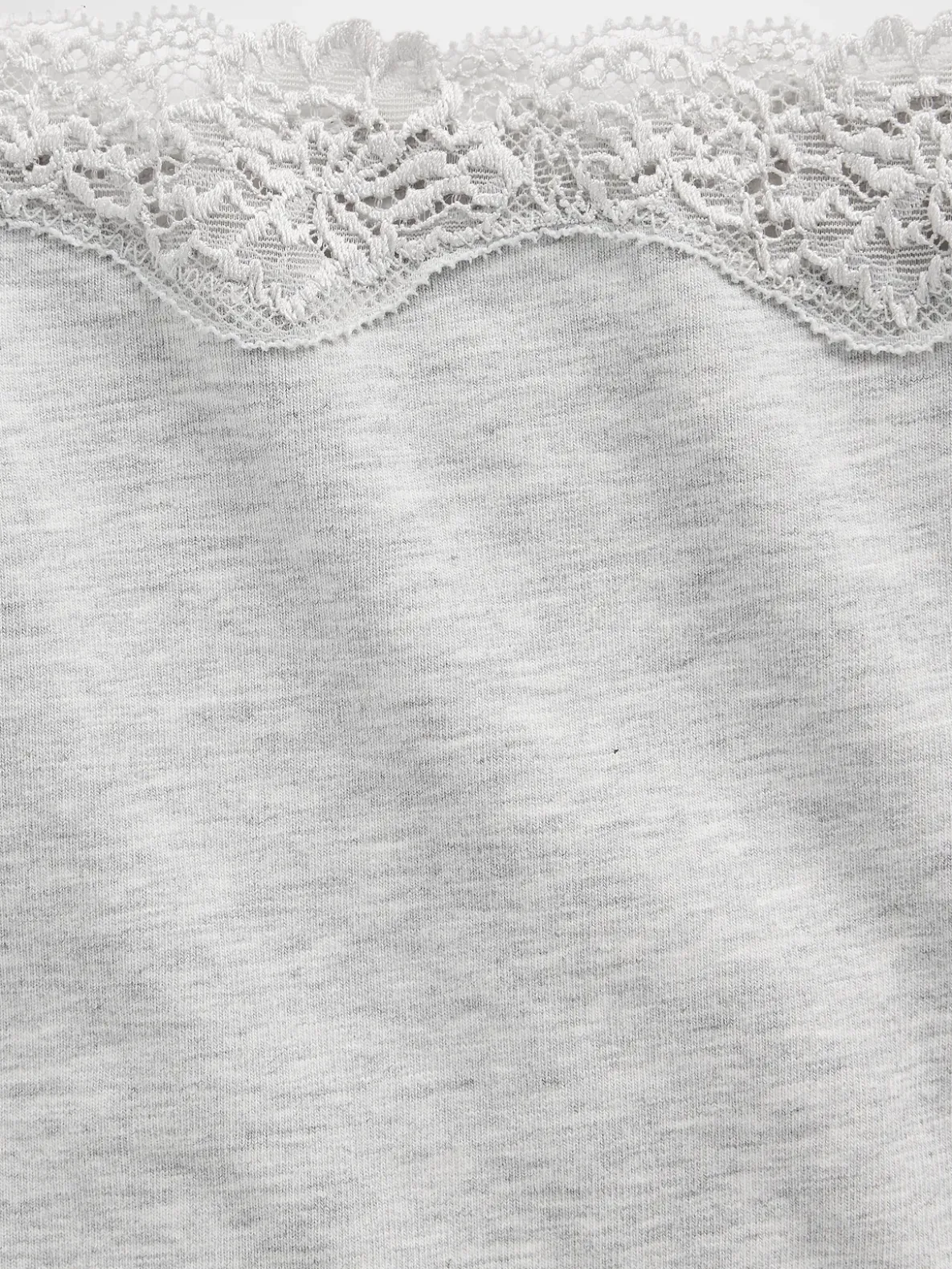 Organic Stretch Cotton Lace-Trim Hipster
