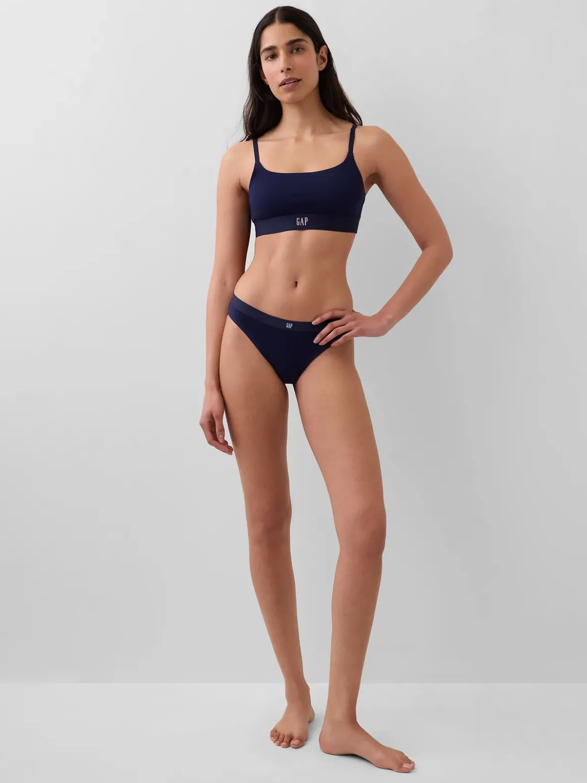 Organic Stretch Cotton Logo Bralette