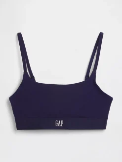 Organic Stretch Cotton Logo Bralette