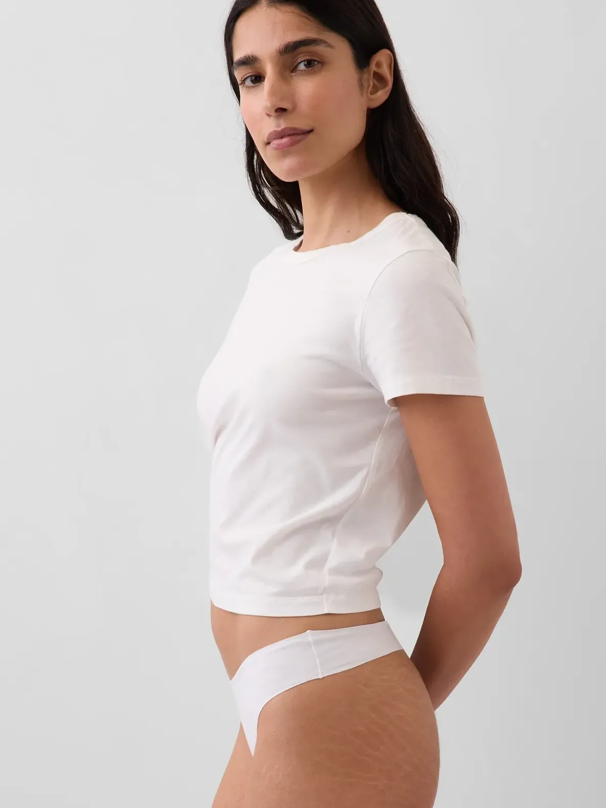 Organic Stretch Cotton No Show Thong