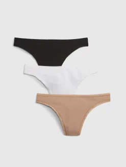 Organic Stretch Cotton Thong (3-Pack)