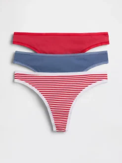 Organic Stretch Cotton Thong (3-Pack)