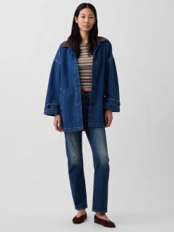 Oversized Denim Car Coat