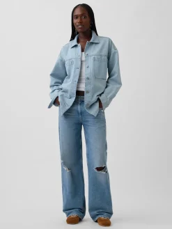 Oversized Denim Shirt Jacket