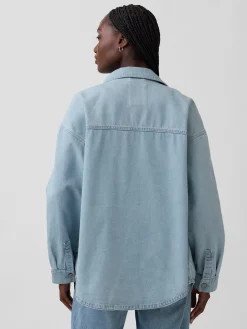 Oversized Denim Shirt Jacket