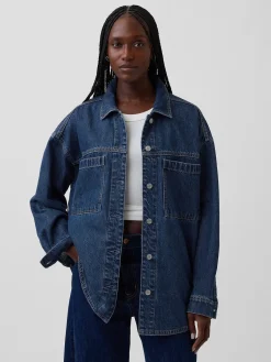 Oversized Denim Shirt Jacket