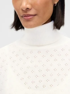 Oversized Pointelle Turtleneck