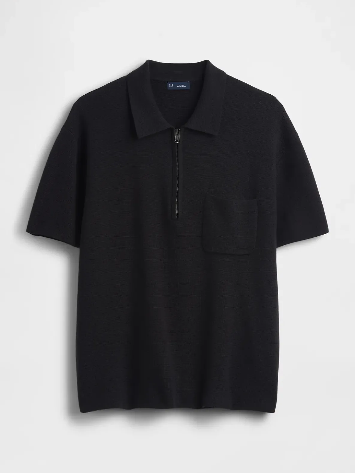 Oversized Quarter-Zip Pocket Polo Sweater