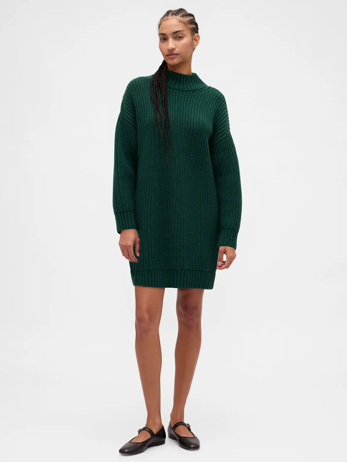 Oversized Turtleneck Mini Sweater Dress