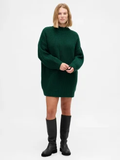 Oversized Turtleneck Mini Sweater Dress