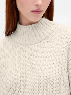 Oversized Turtleneck Mini Sweater Dress