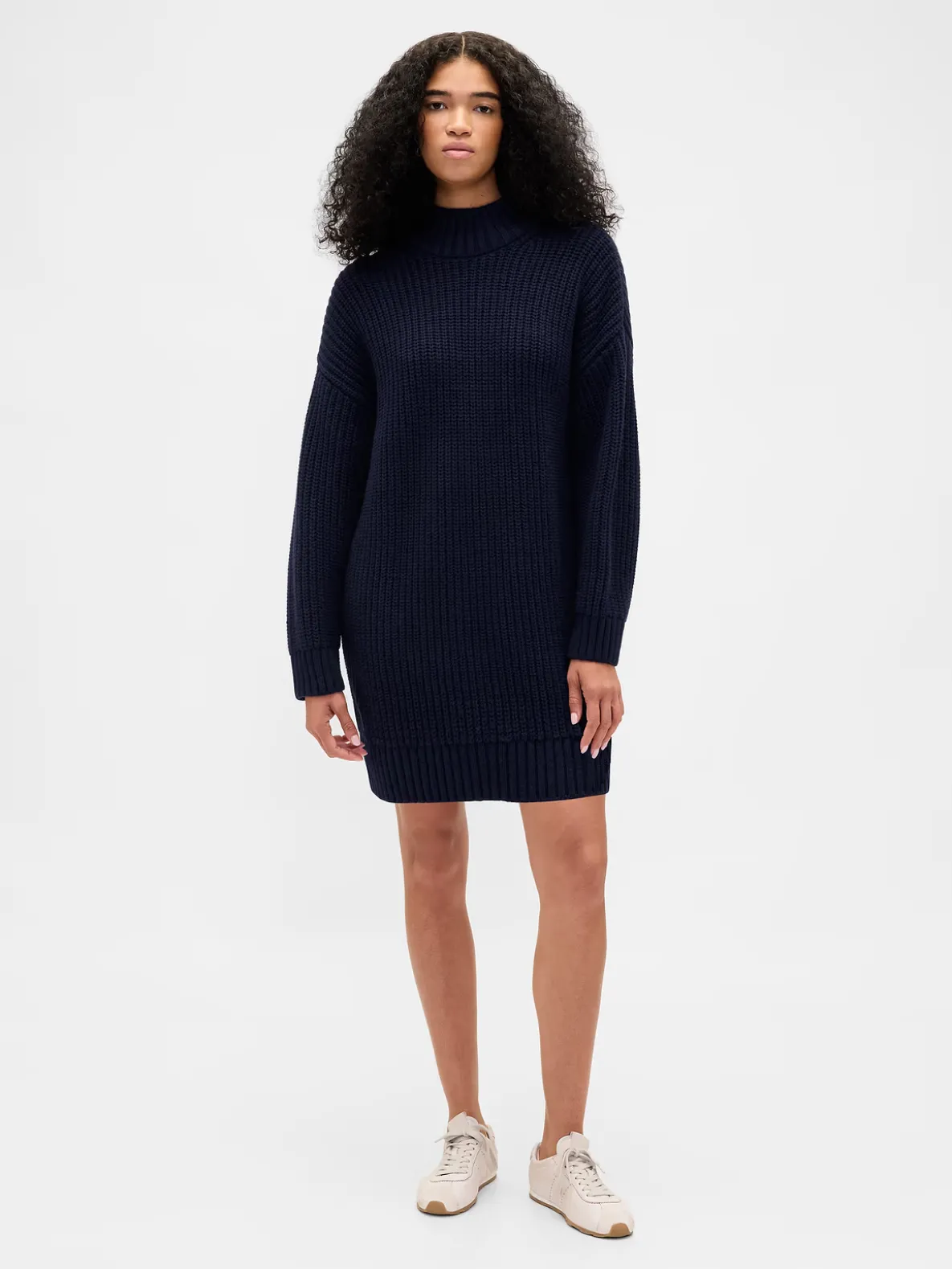 Oversized Turtleneck Mini Sweater Dress