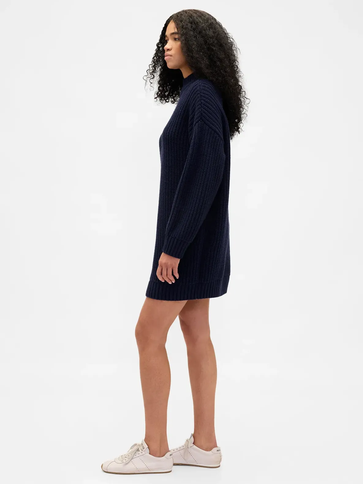 Oversized Turtleneck Mini Sweater Dress
