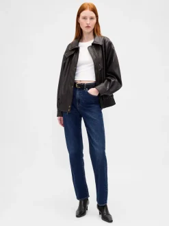 Oversized Vegan Leather Jacket