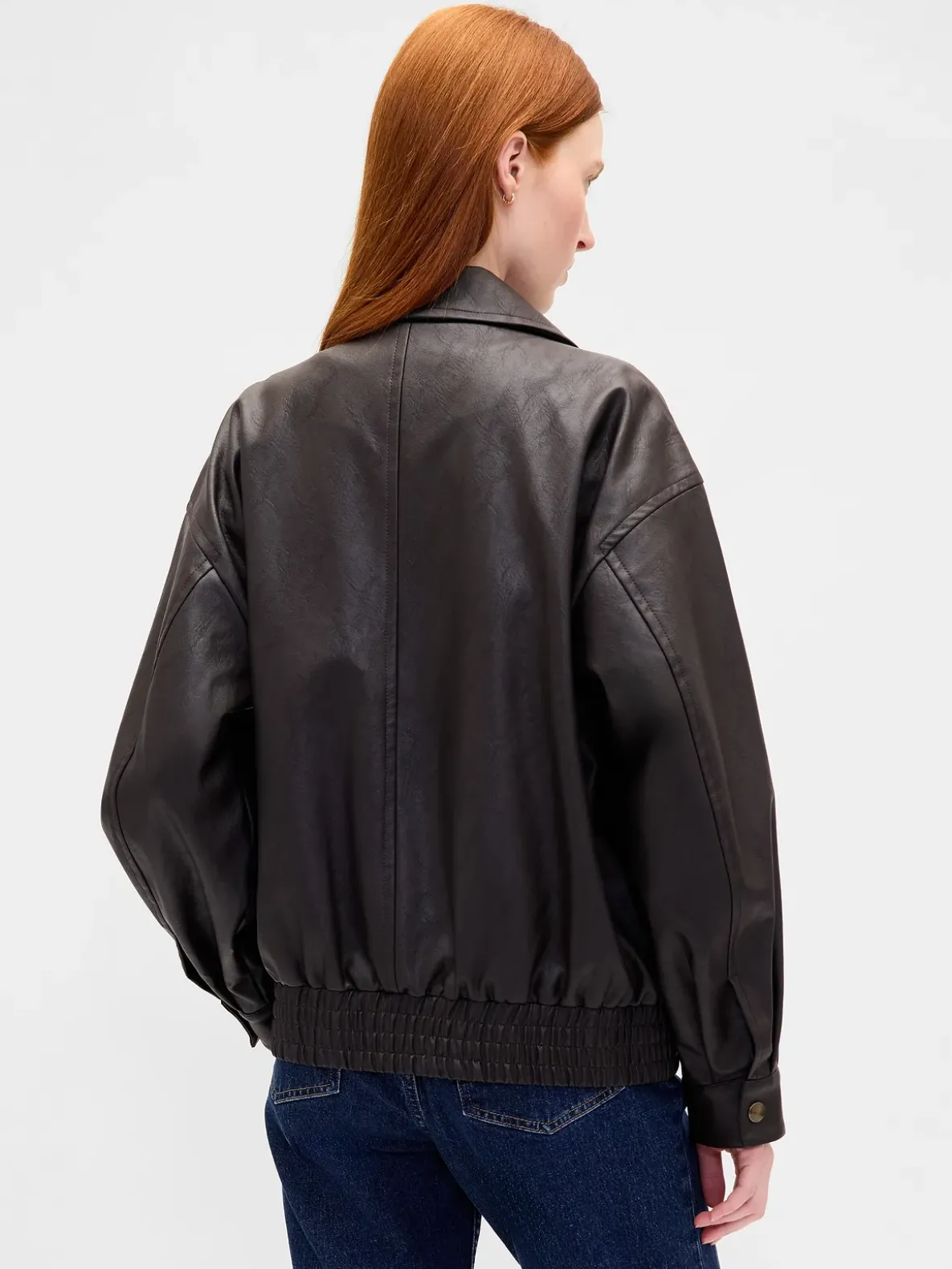 Oversized Vegan Leather Jacket