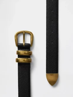 Pebbled Leather Belt