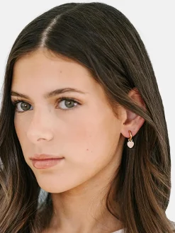 Pierced Co Peachy Heart Charm For Huggie Earrings