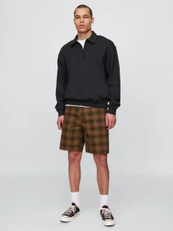 Plaid Canvas Shorts
