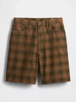 Plaid Canvas Shorts
