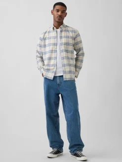 Plaid Oxford Button-Down Shirt