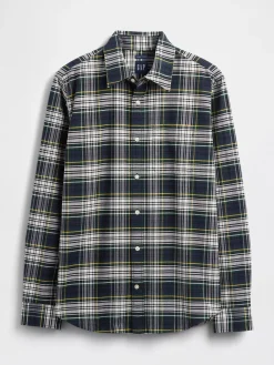 Plaid Oxford Button-Down Shirt