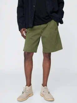 Pleated Khaki Shorts