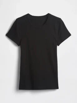 Pointelle Crewneck T-Shirt