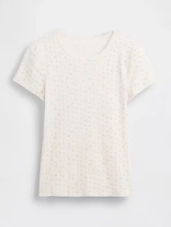 Pointelle Crewneck T-Shirt