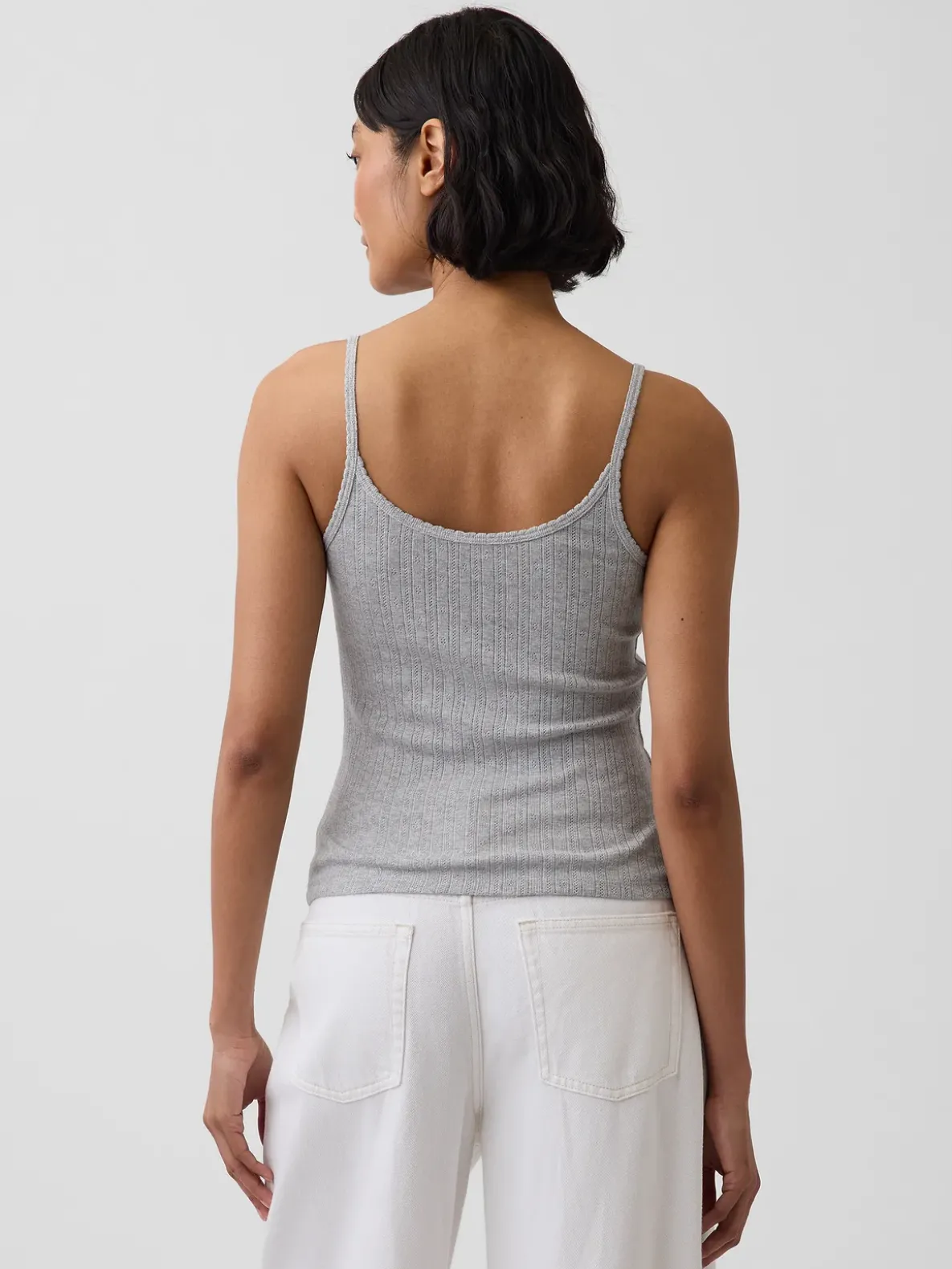Pointelle Crop Cami
