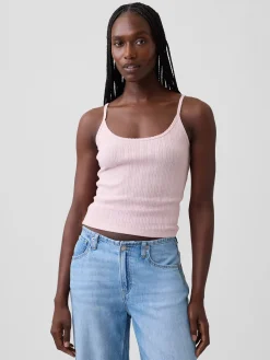 Pointelle Crop Cami