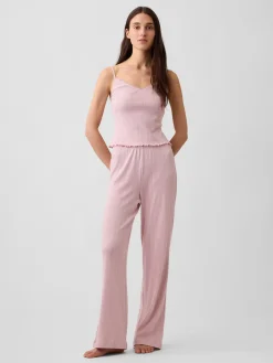 Pointelle Lettuce-Hem PJ Cami